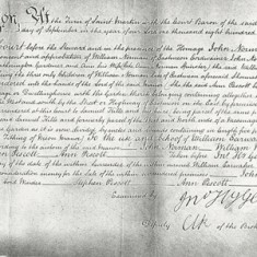 1848 record of John Norman surrendering land to Lord of the Manor, consideration £107