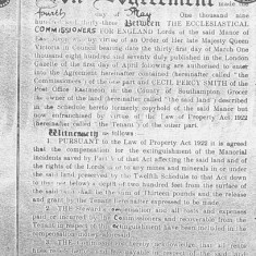 An Agreement between 1933 May, Agreement with Ecclesiastical Commissioners and Smiths - mines and minerals