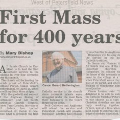 Petersfield Post notice of event. 2013.