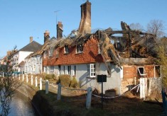 Brook and Hockley Cottages Fire 2013. The Aftermath