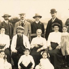 Family group with men in WW1 Uniform