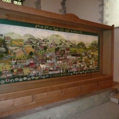 The frame in situ in the North Transept