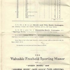 Freehold sporting manor, Hyden Farm, Coombe Wood and Hyden Wood