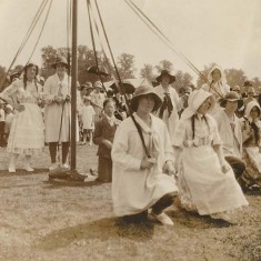 Ladies with Maypole, location and identities unknown