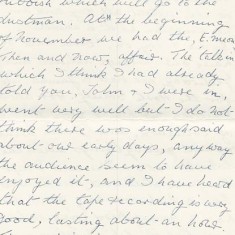 Letter from Clara to Bertha describing the Then and Now exhibition, 1973.