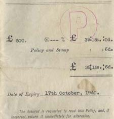 Lloyds Livestock Policy Oct 1940 cover
