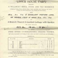 LOT 1 Upper House Farm. Occupied by RIchard Green (50) and James Deadman (£4)