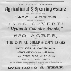 Lot 16, Agricultural and Sporting estate, Hyden and Coombe Woods