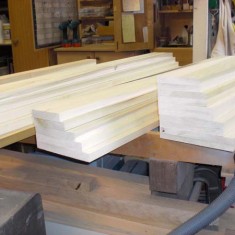 White boards, cut to size ready to be planed up
