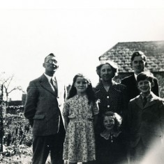 Back row, Owen, Peter and Gilbert. Seated, Olivia, Ralph, Margaret and Ruth