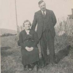 Albert with Alice. A few of the local men used to meet at Albert’s to play cards on a Sunday night.