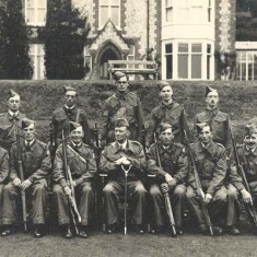 Home Guard NCOs, photographed outside what was then the vicarage.