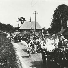 Procession by Hyde Cottage, c 1920