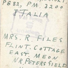 Reverse of child in Meadow The reverse of the photo of Margaret. This is how the photograph was sent - no postage stamp - and delivered to Reg.