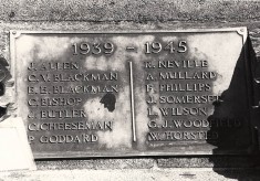 Names on War Memorial