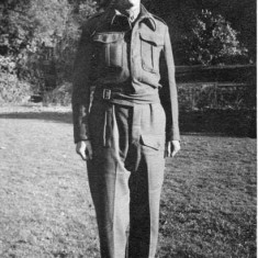 Second Lieutenant Saunders in Home Guard uniform.