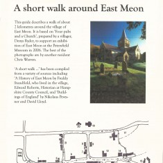 A short walk around East Meon. A guide to the most interesting buildings in East Meon, 2011