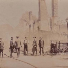 The aftermath of the 1910 fire which destroyed the western end of the High Street.