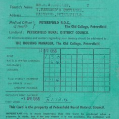 Herbie Goddard's rate book, cover, 1958/9. 