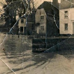 Bell Cottage & Barnards1953 Another view of the flooding in 1953.