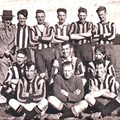 There is a Whitear in this East Meon soccer team, but we don't know which he is.