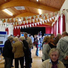 General view of Hall with displays and visitors