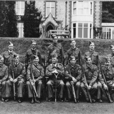 NCOs of Home Guard, with Commanding Officer Captain Frank Collyer, photographed outside the Vicarage.