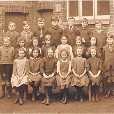 John Baker at East Meon National School. Tony Crockford back row third from right.