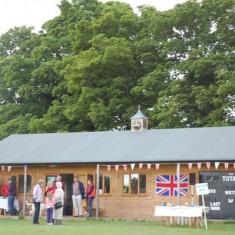 The new cricket pavilion was fully decked.