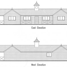 Pavilion front and rear elevations