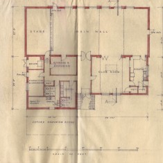 Early floor plan, with Club Room and Committee/Storage Room