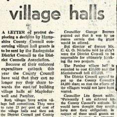 County to get protest over village halls Basingstoke Gazette 29 3 74