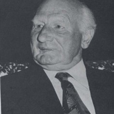 Herbie Goddard, Chairman of the Village Hall Committee, and of the Parish Council, during the development of the new Village Hall.