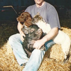 Matt Atkinson, regular committee member and organiser both of animal exhibits and of the pork roast at the Fairs