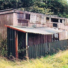 The decrepit shed which acted as pavilion and changing room for visiting teams, until 2003.