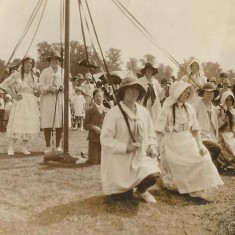 Maypole dancers, date unknown.