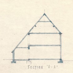 Section A-A Elevation of building before restoration