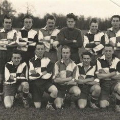 L to R, back row, Archie Searle, Pat Fielder, John Berry, Reg Hobbs, Dick Berry, Bob Coles. Front row Fred Hartley, Terry Fielder, Les Emery, John Tosdevine, Ted Richards (from Berry collection, copyright Chas White of Midhurst}