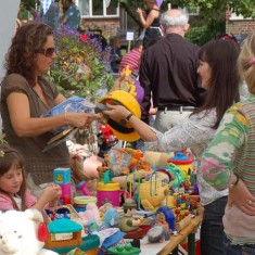 Toys stall with Emma Gaisford