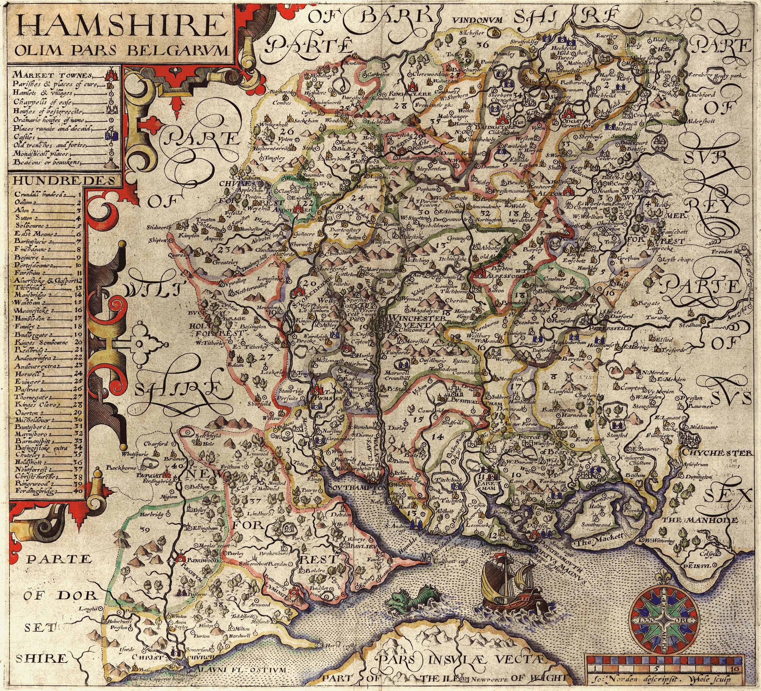 John Norden map, 1605