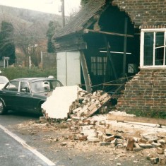 Car crash at The Forge.