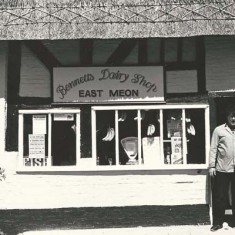 Bennetts Dairy Shop, Harold Bennett on left.