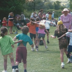 Finish of three-legged race