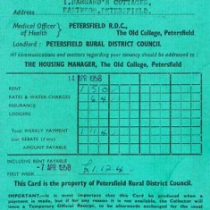 Cover of Barnards' rent book, 1958 - 9.