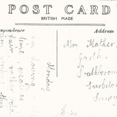Text of Frogmore postcard, sent to Surbiton.