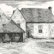 Bryden etchings of East Meon 1905
