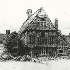 The Tudor House from the north, showing the extension (left) where Arthur Warren added his shop.