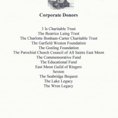 List of Corporate Donors