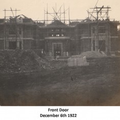 The roof appears, December 1922