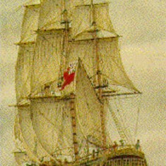 The Prince of Wales, the ship on which Tom Harmsworth sailed , to Australia. as a marine with his wife Alice and two young children.